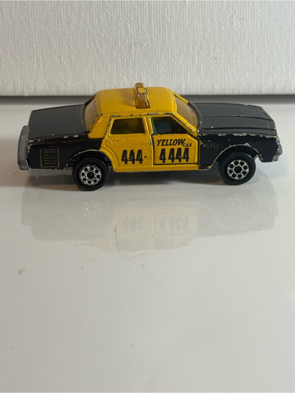 Vintage Majorette Black Yellow Chevy Impala Taxi Cab #240 Diecast Car 1:69 Scale